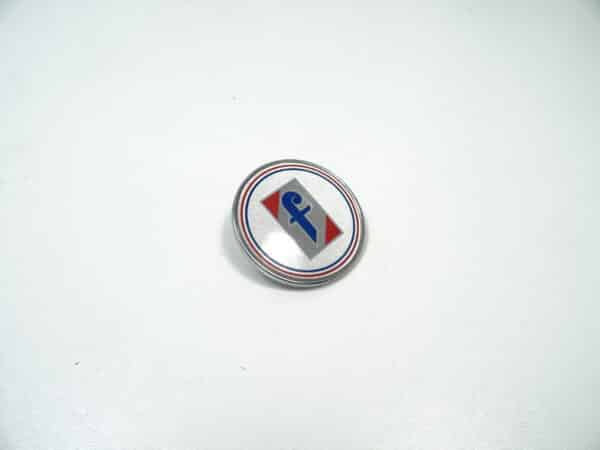 Emblema "Pininfarina" coperchio cofano tondo 82-85 Fiat 124 Spider