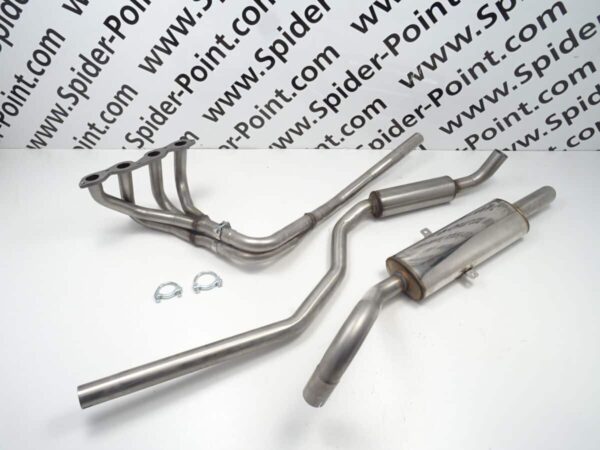 Système d'échappement en acier inoxydable 68-79 en 3 parties 60mm tuyau de sortie Fiat 124 Spider