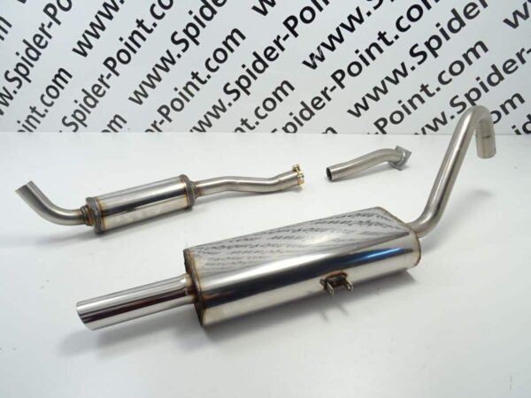 Système d'échappement en acier inoxydable 80-85 2000 à injection 4 trous en 3 parties Fiat 124 Spider