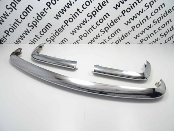 Set di paraurti 3 pezzi in acciaio cromato 66-73 Fiat 124 Spider
