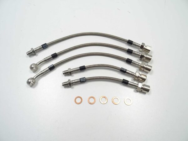 Jeu de conduites de frein Stahlflex 68-84 FIAT 124 Spider, 124 Coupé