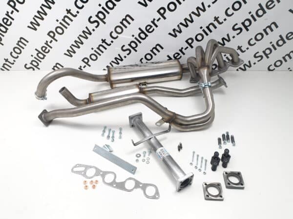Kit impianto di scarico 2000 collettore in acciaio inox FIAT 124 Spider