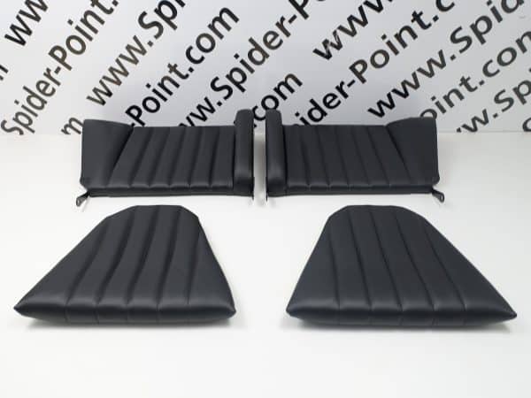 Asientos traseros 2 piezas cuero negro Porsche